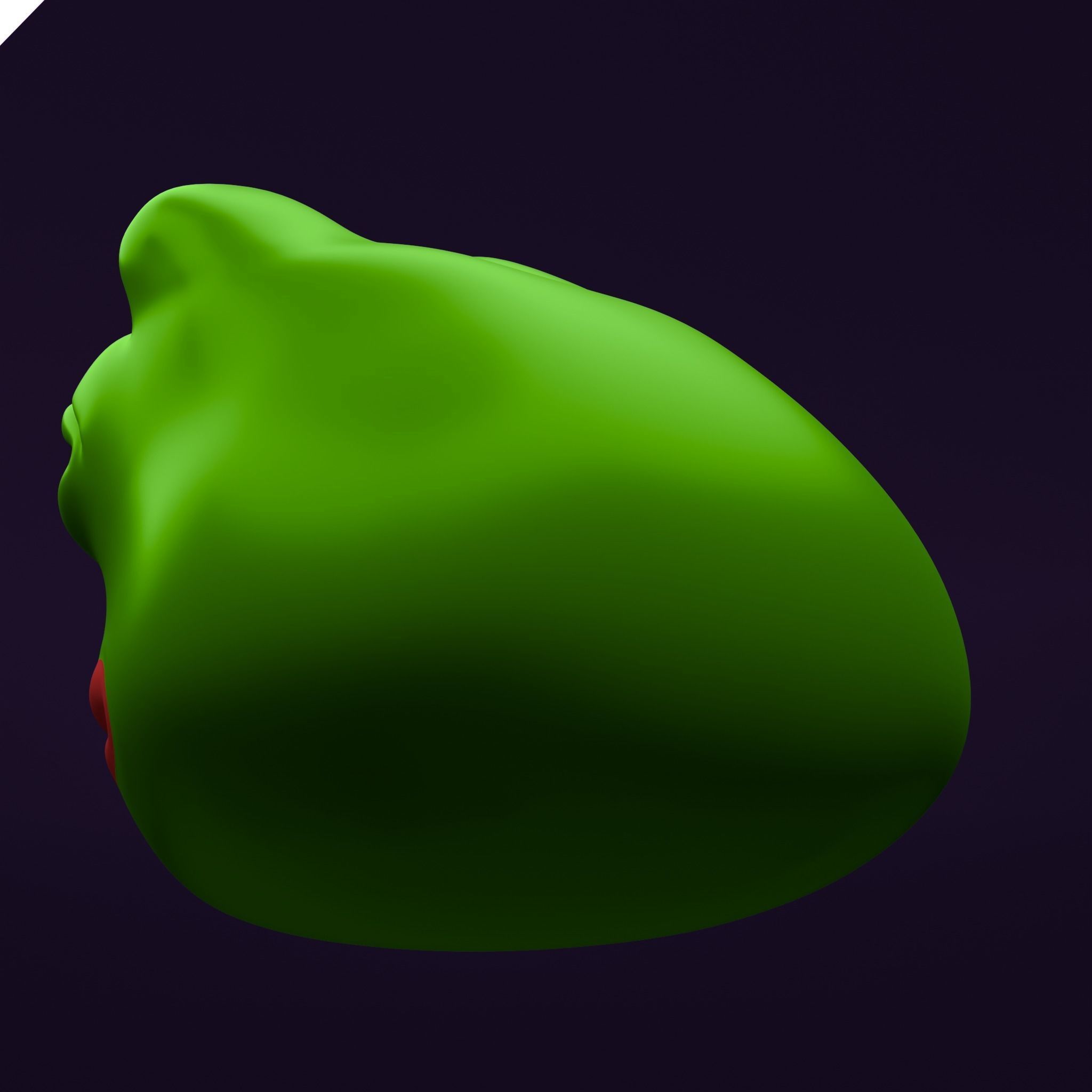 Pepe the Frog - Base Head Model Low-poly 3D model_16
