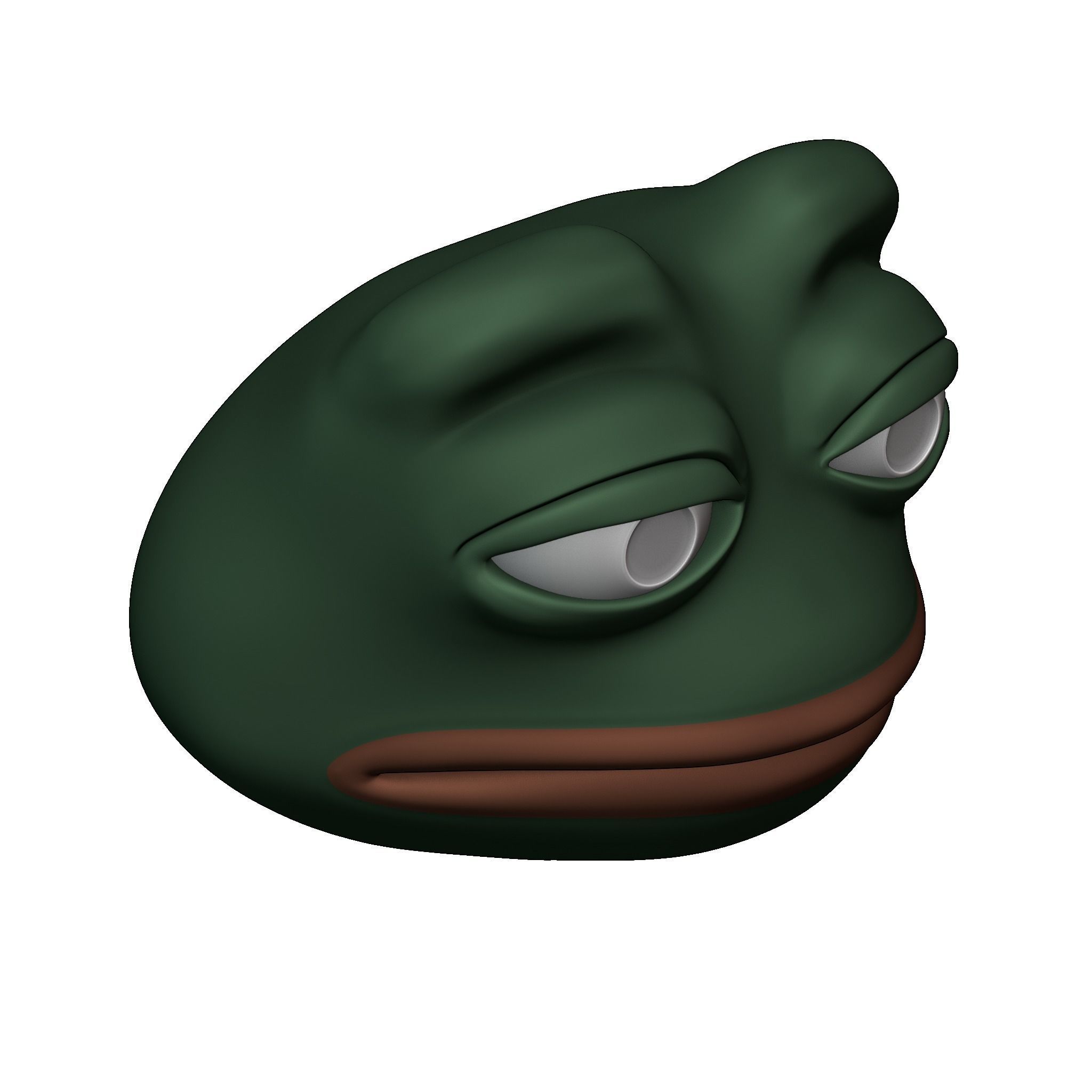 Pepe the Frog - Base Head Model Low-poly 3D model_29