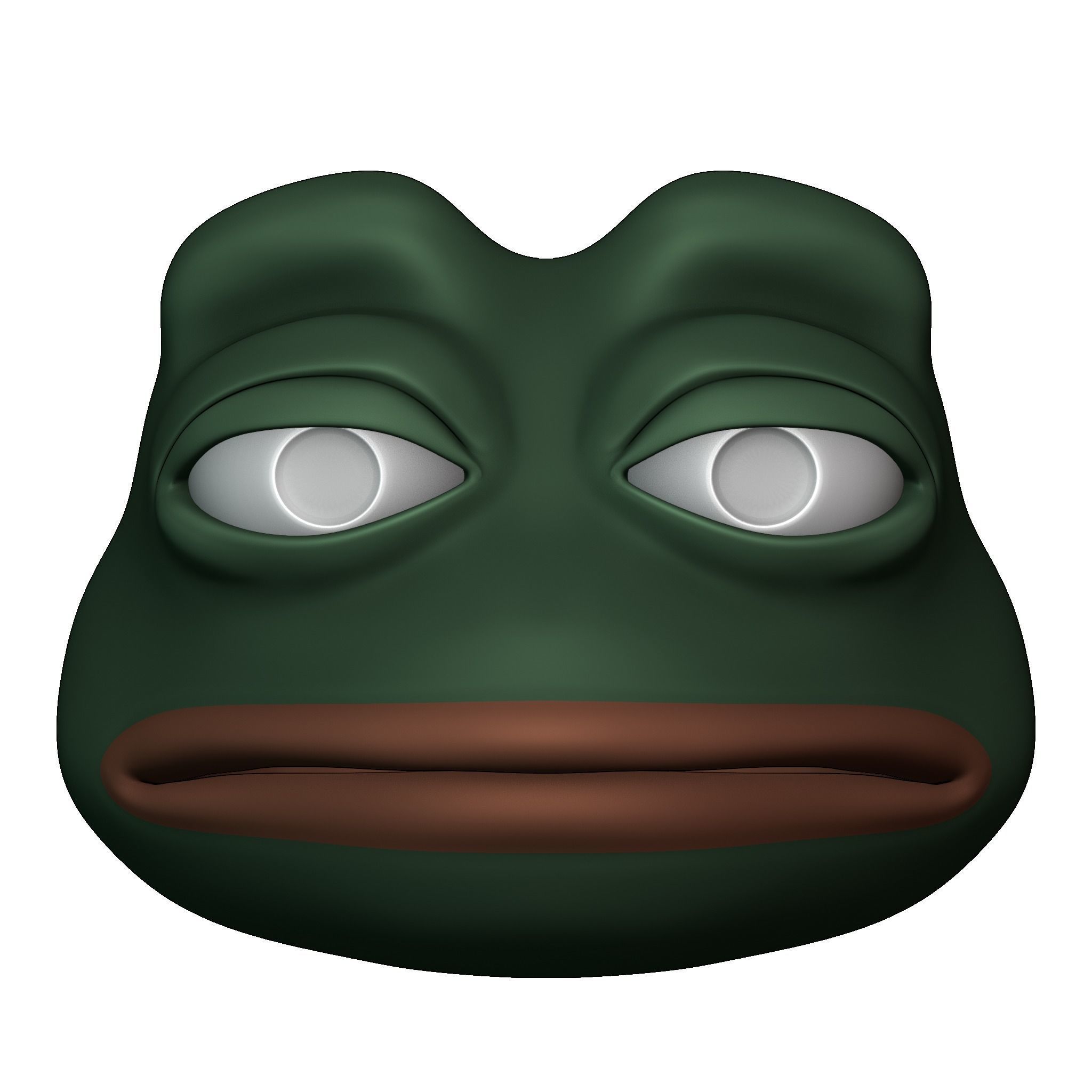 Pepe the Frog - Base Head Model Low-poly 3D model_18