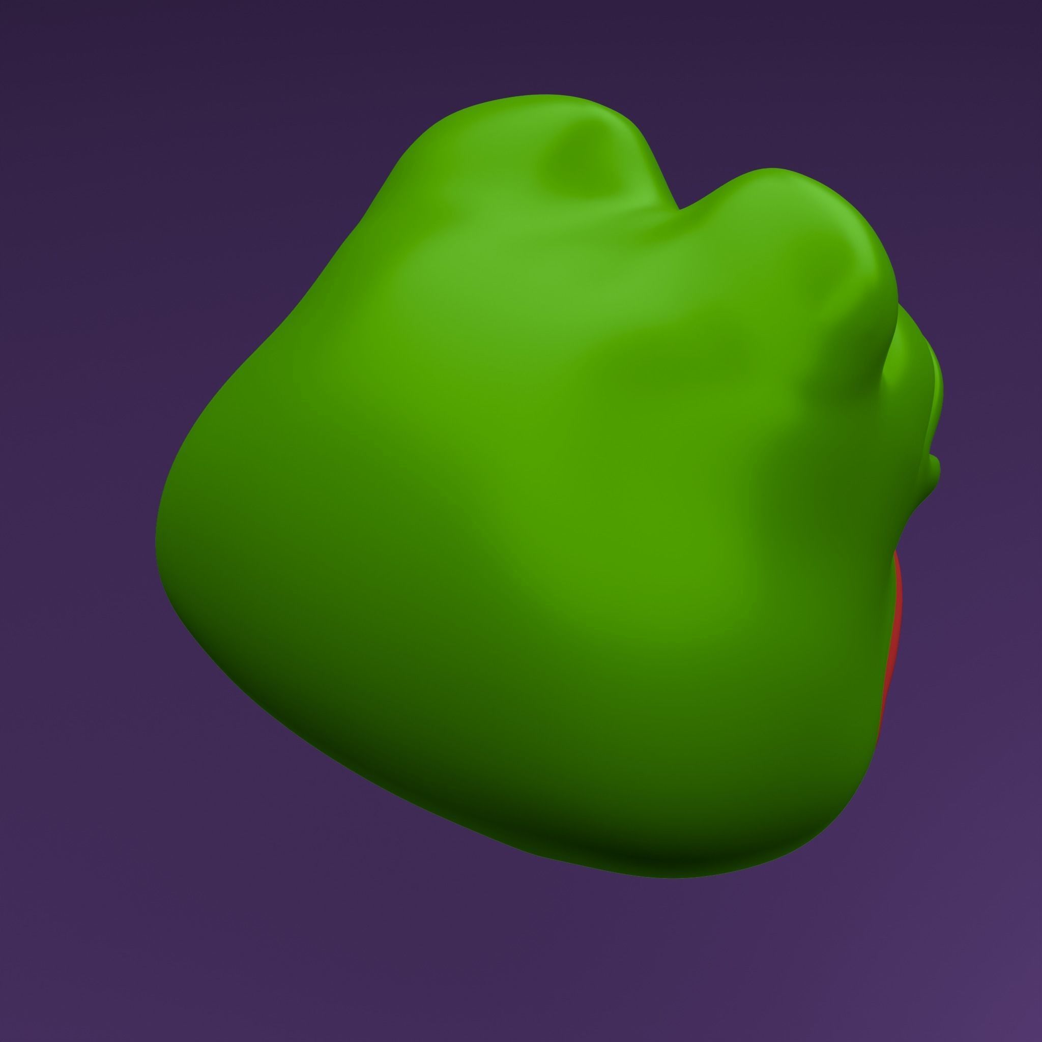 Pepe the Frog - Base Head Model Low-poly 3D model_12