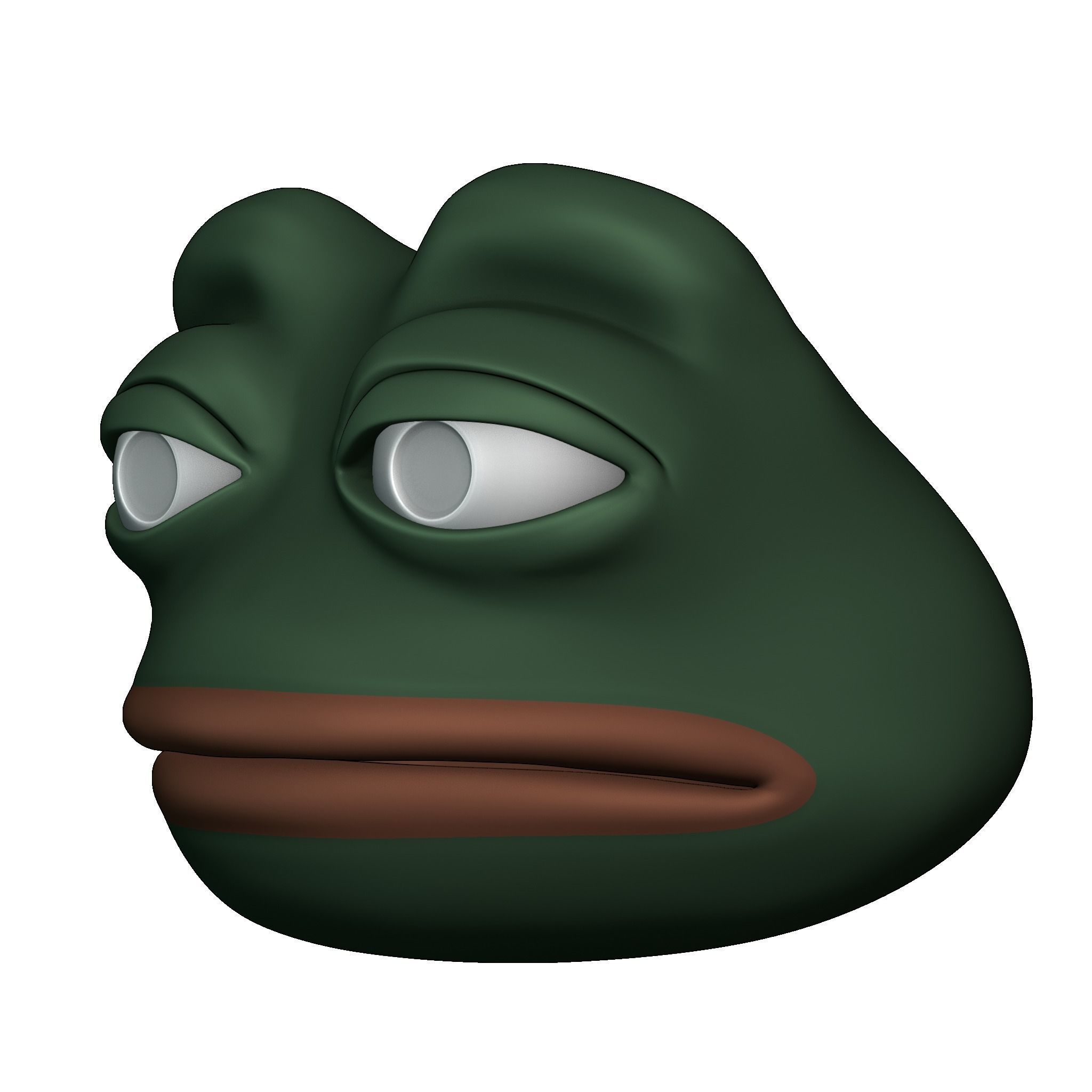 Pepe the Frog - Base Head Model Low-poly 3D model_26