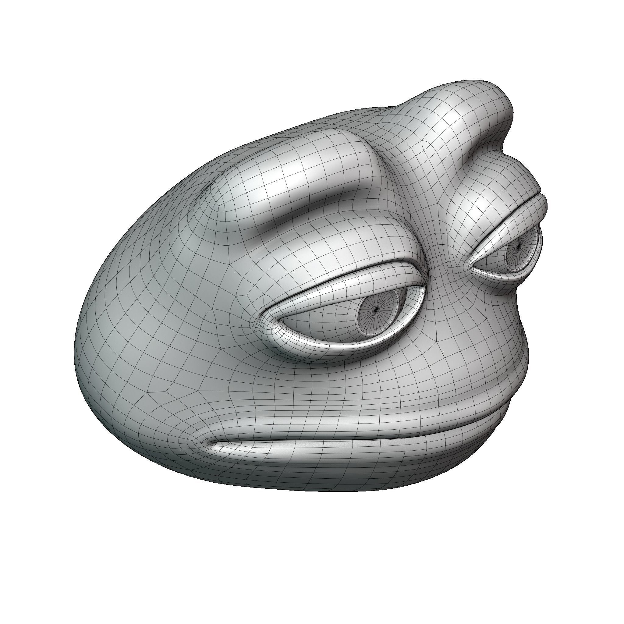 Pepe the Frog - Base Head Model Low-poly 3D model_30