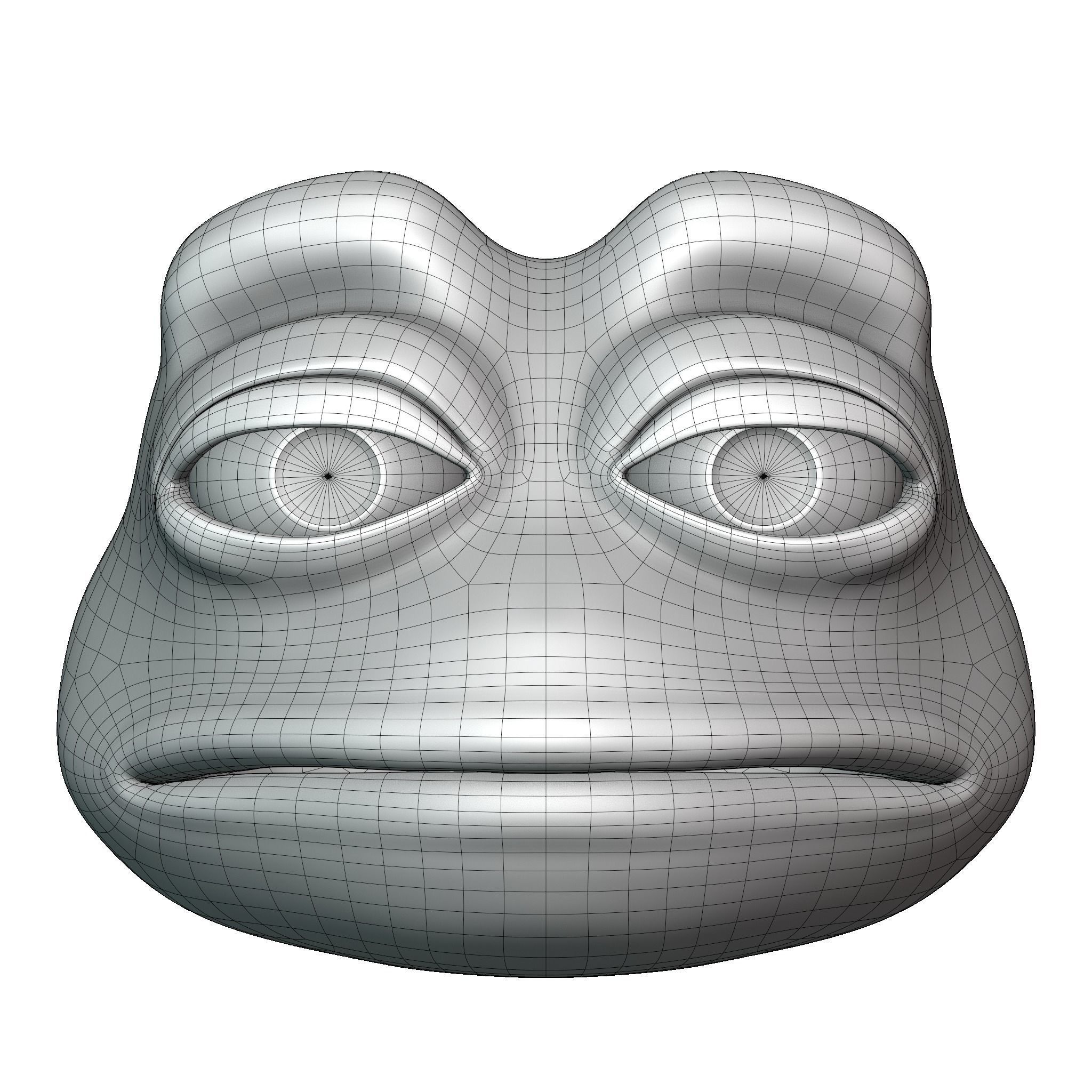 Pepe the Frog - Base Head Model Low-poly 3D model_19