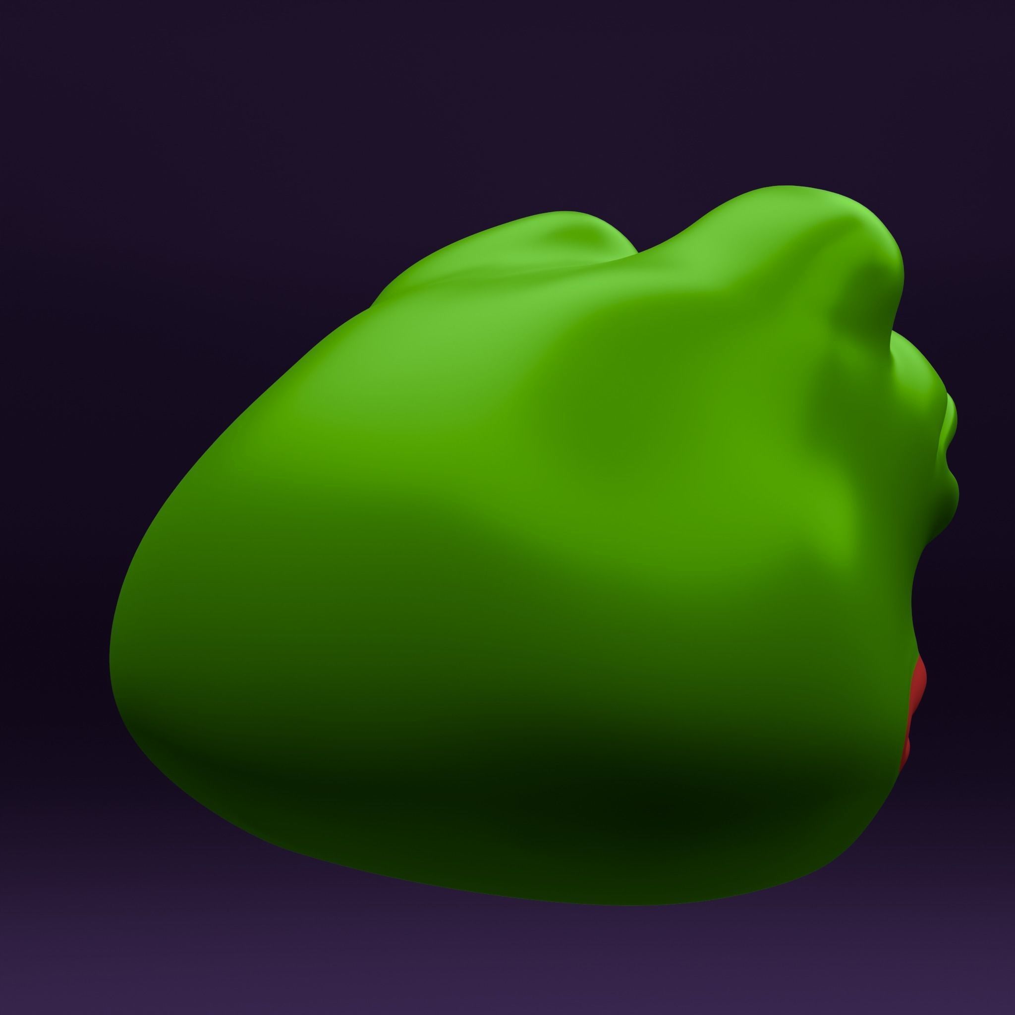 Pepe the Frog - Base Head Model Low-poly 3D model_15