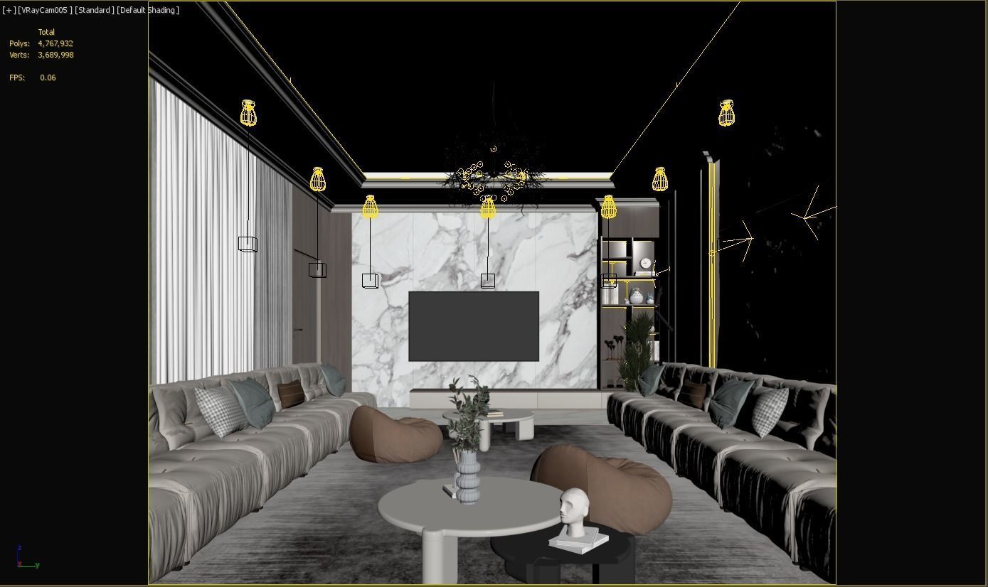 Luxury Reception 3D model_6