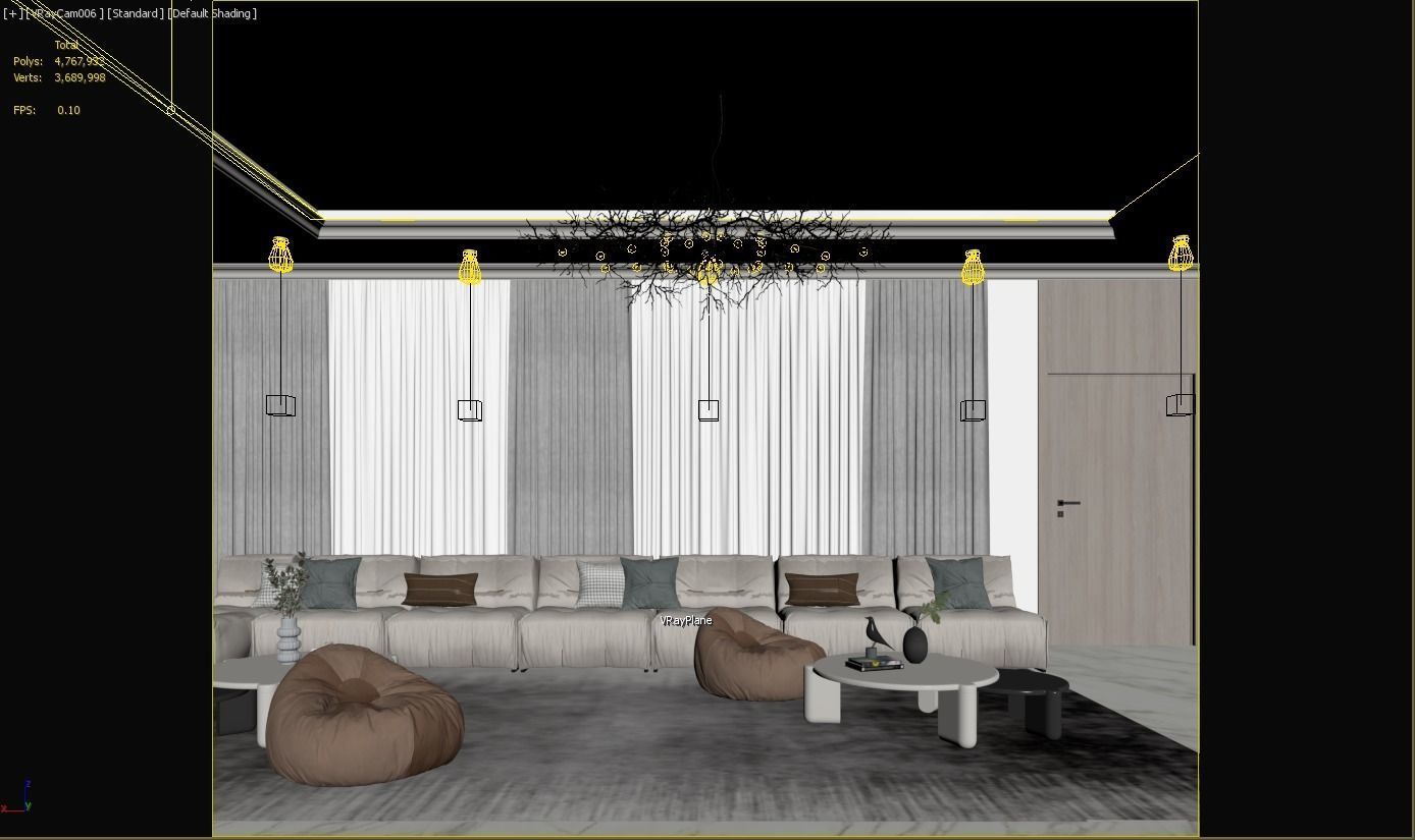 Luxury Reception 3D model_7