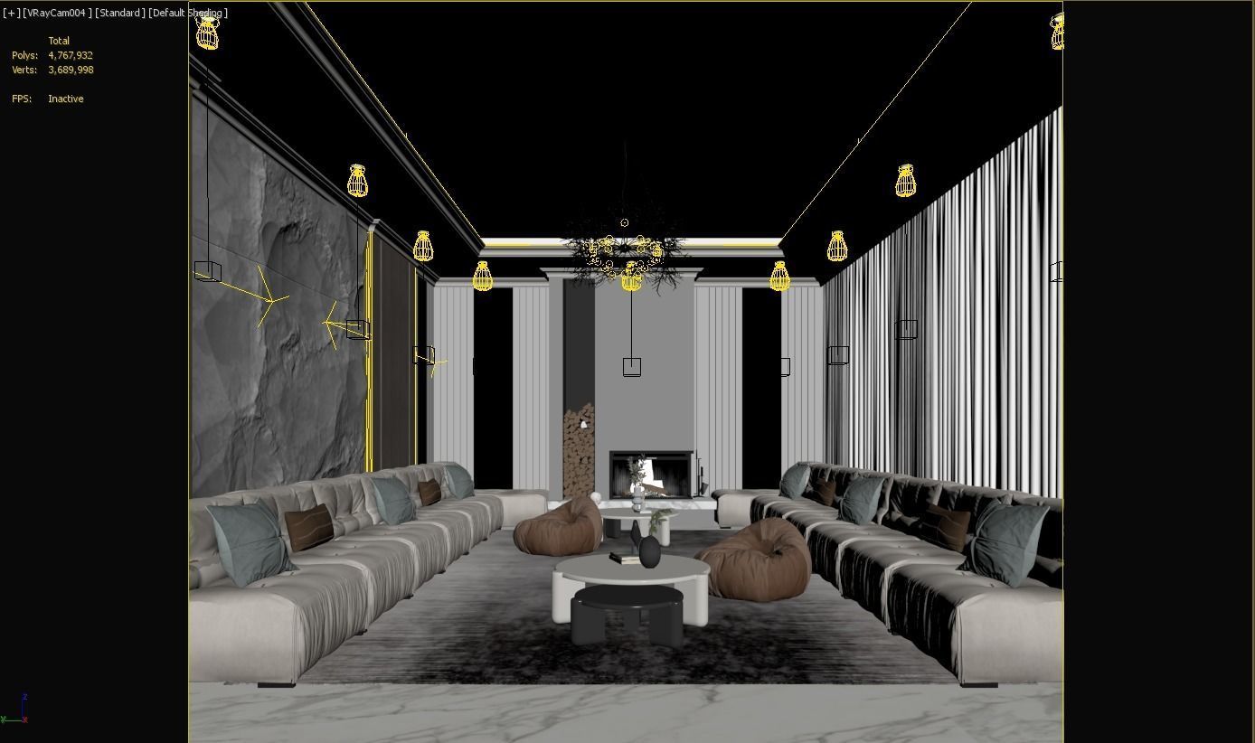 Luxury Reception 3D model_4