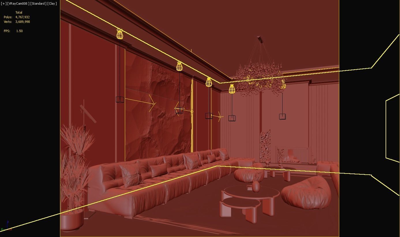 Luxury Reception 3D model_9