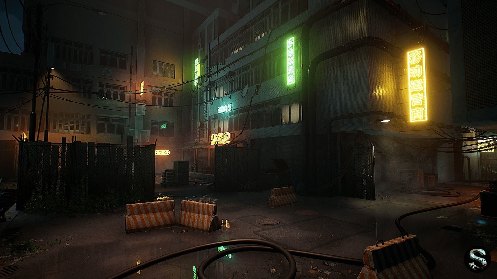 Neon City Low-poly 3D model_4