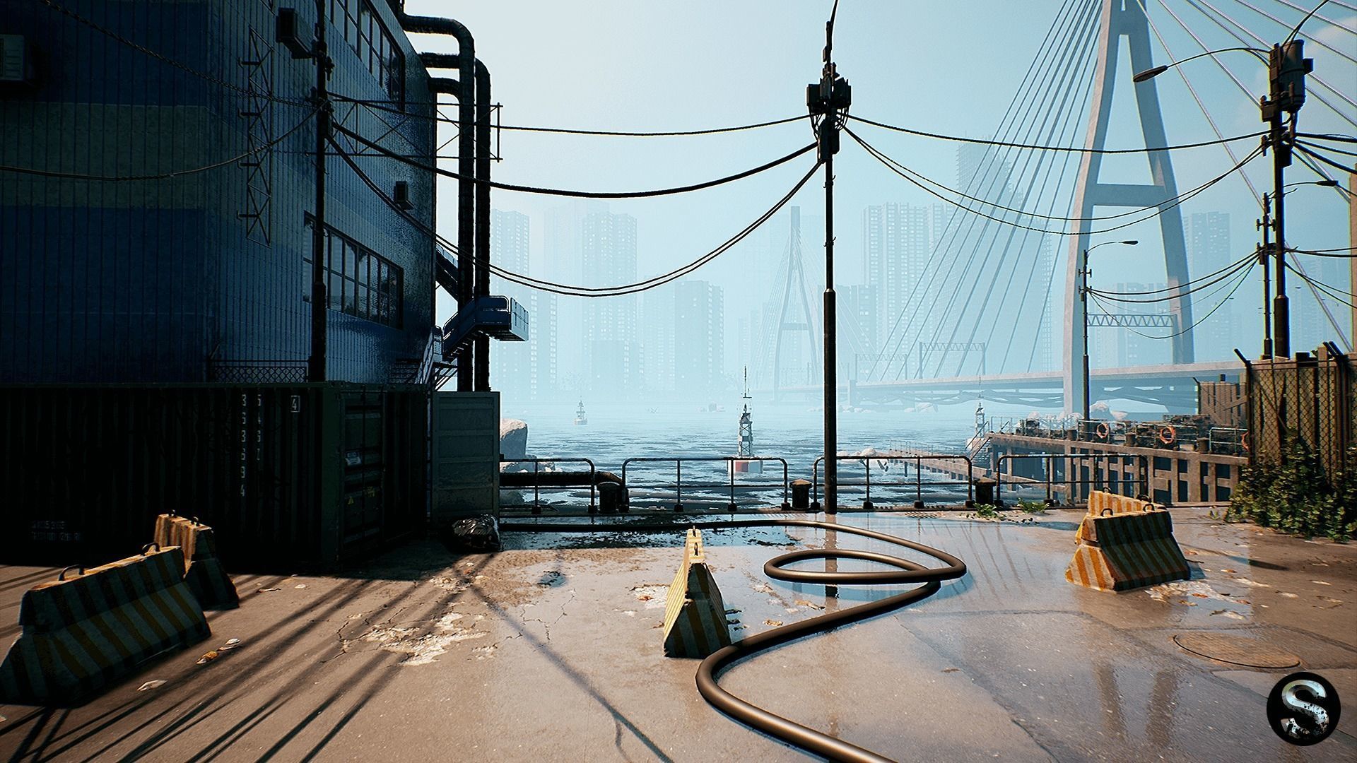 Neon City Low-poly 3D model_19