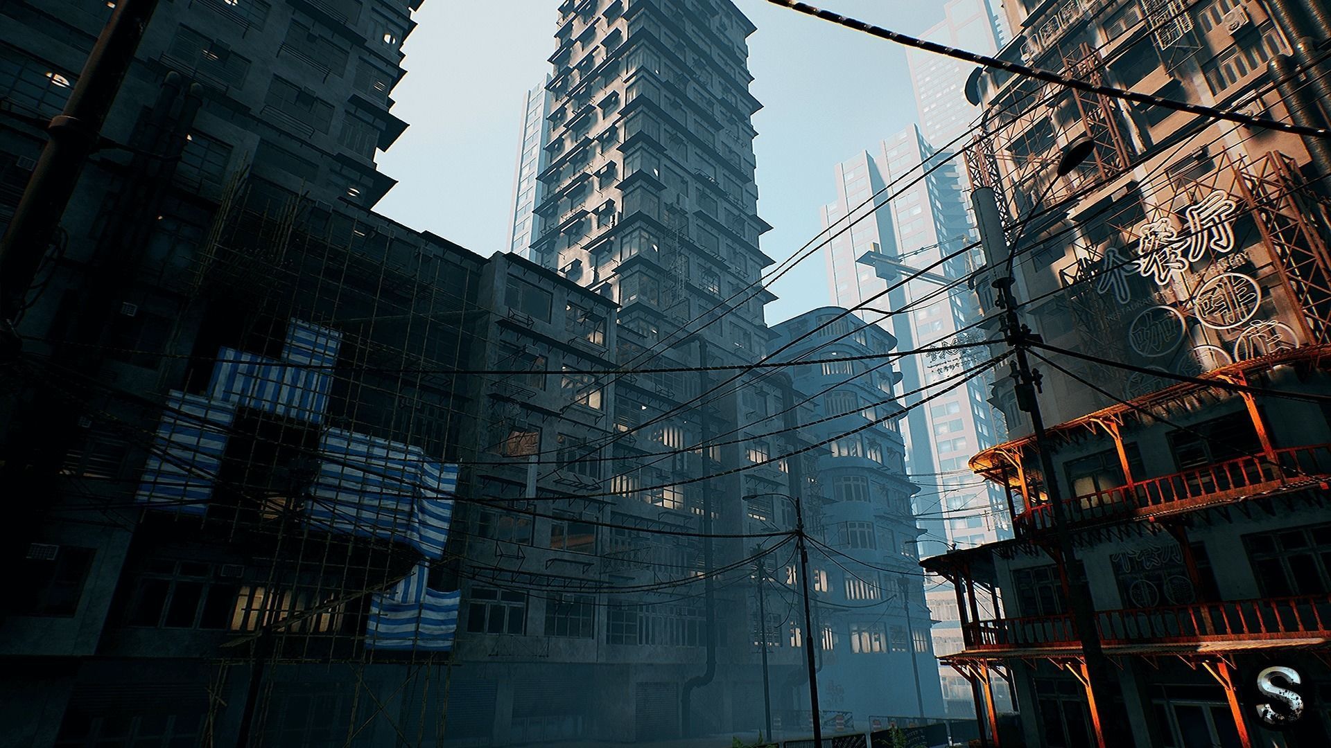 Neon City Low-poly 3D model_15