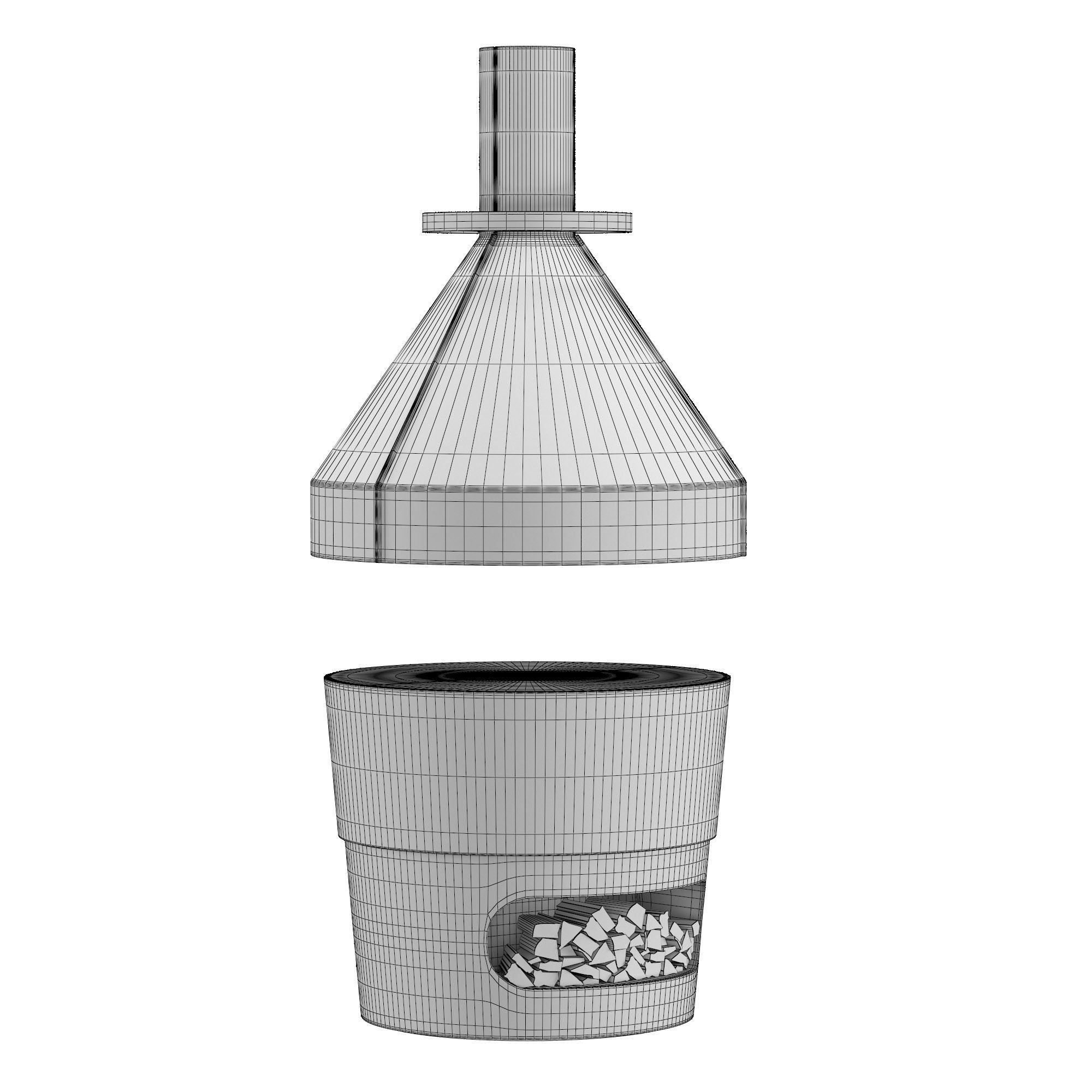 Copper Pizza and Barbecue Oven 3D model_6