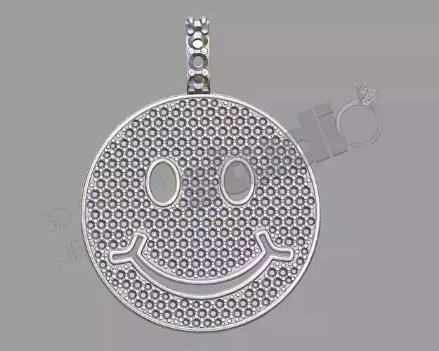 smile face pendant 3d model