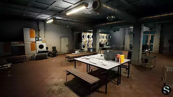 Laundry Low-poly 3D model