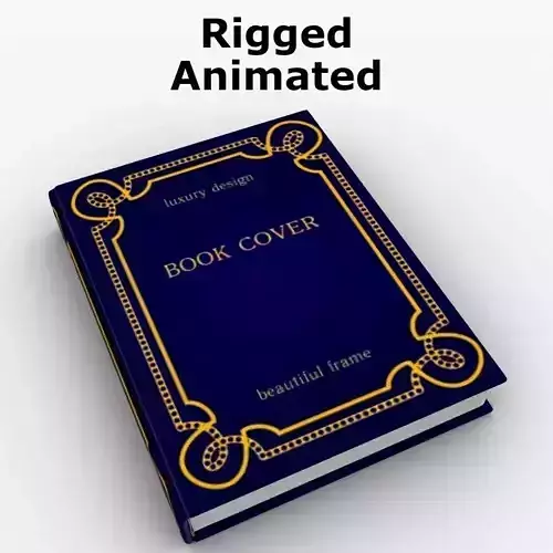Luxury Reading Book Rigged Low-poly 3D model