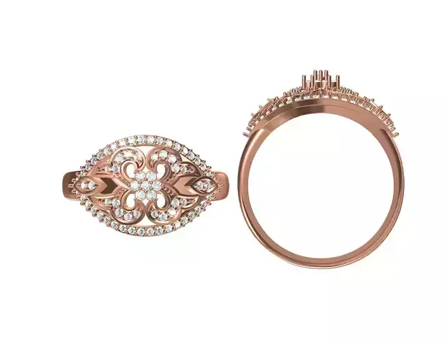 Women Wedding Engagement Ring STL JCD Details