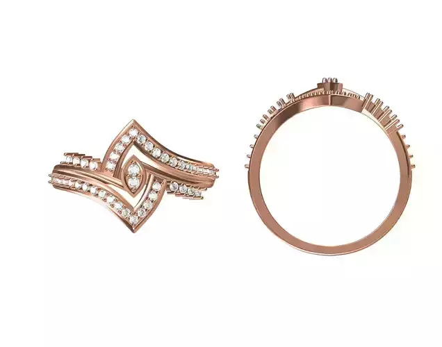 Women Wedding Engagement Ring STL JCD Details