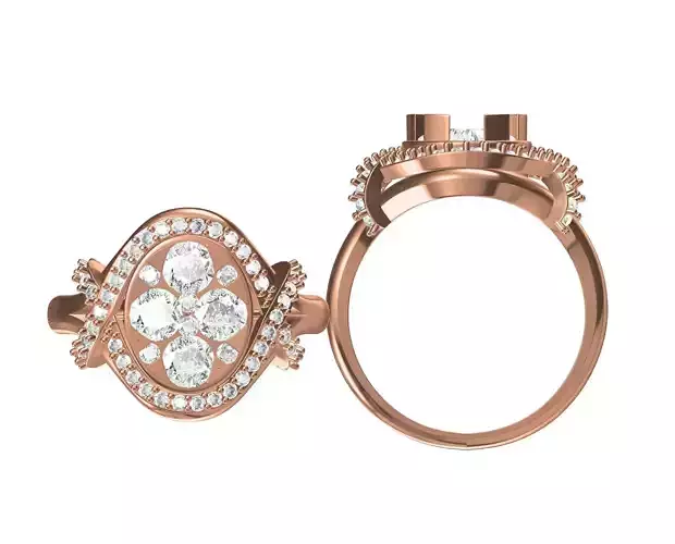 Women Wedding Engagement Ring STL JCD Details