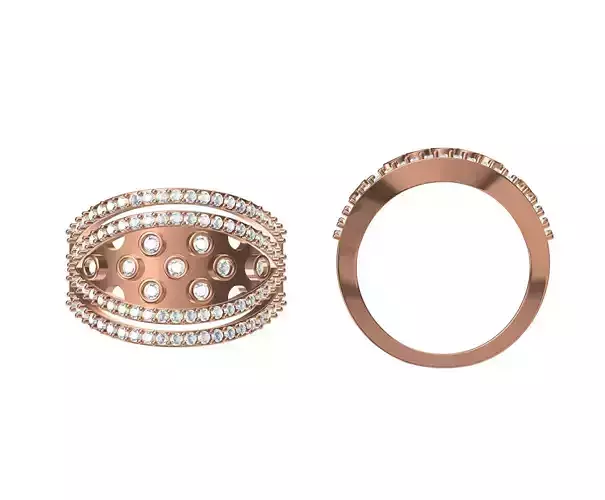 Women Wedding Engagement Ring STL JCD Details 3D print model