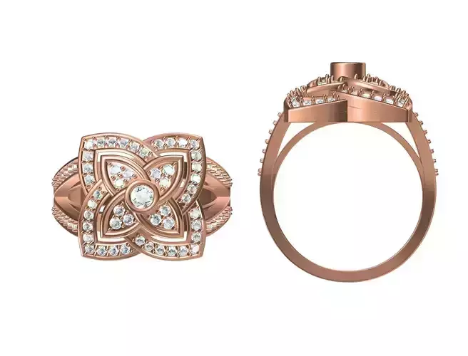 Women Wedding Engagement Ring STL JCD Details