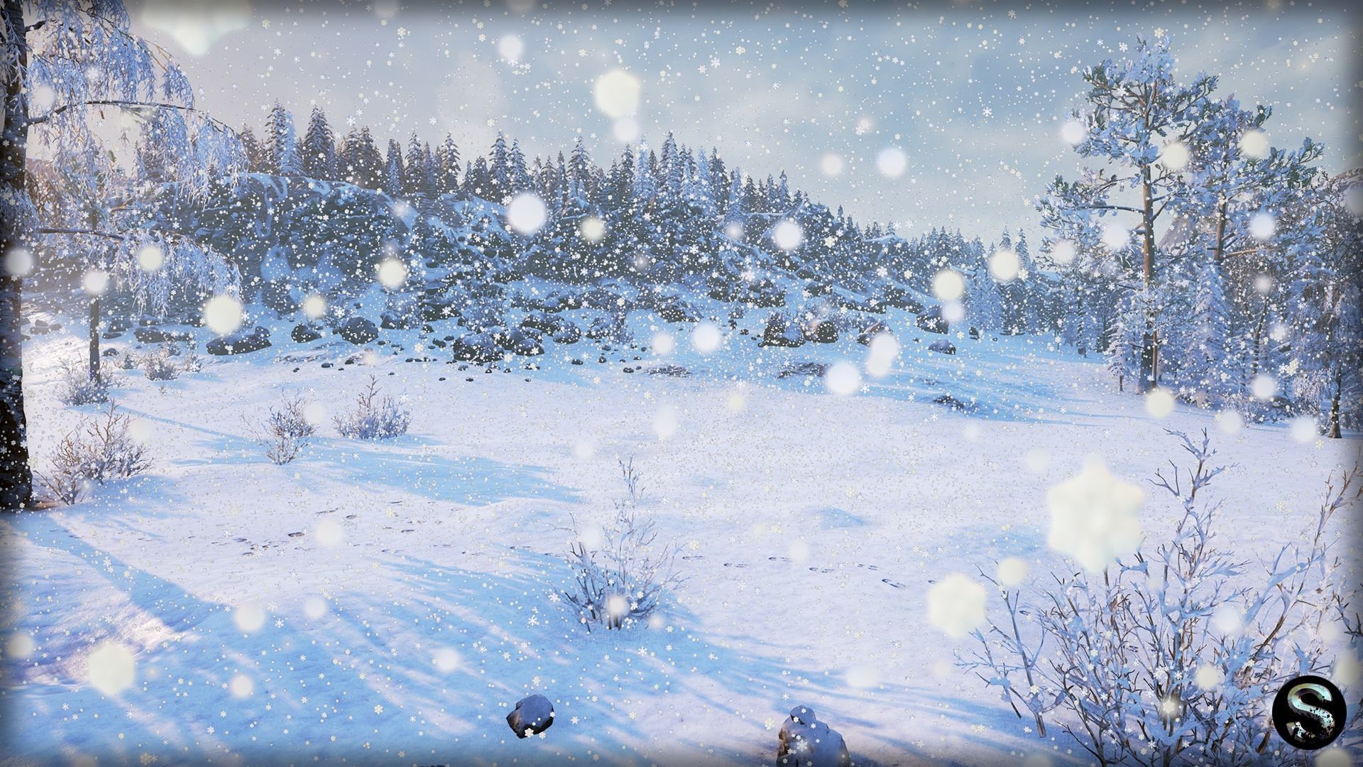 Winter Nature Low-poly 3D model_7