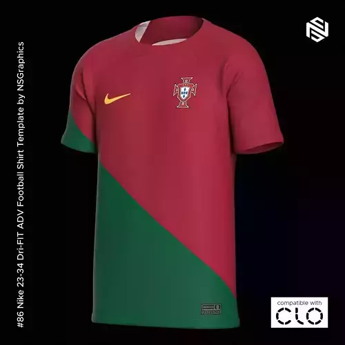 Nike 23-24 DRI-FIT ADV Football Shirt for CLO3D