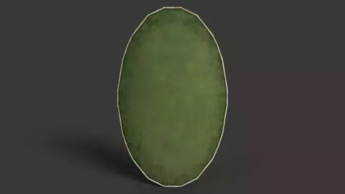 Slavic ellipse leather shield-green
