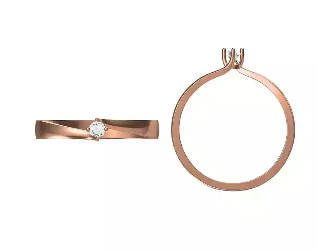 Women Wedding Engagement Ring STL JCD Details