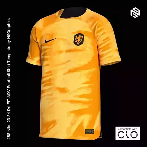 Nike 23-24 DRI-FIT ADV Football Shirt for CLO3D