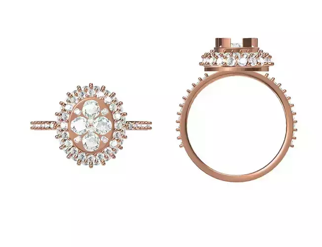 Women Wedding Engagement Ring STL JCD Details