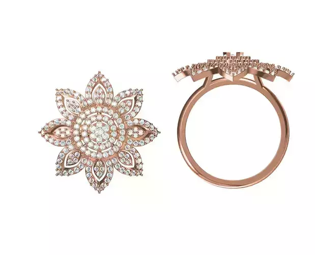 Women Wedding Engagement Ring STL JCD Details