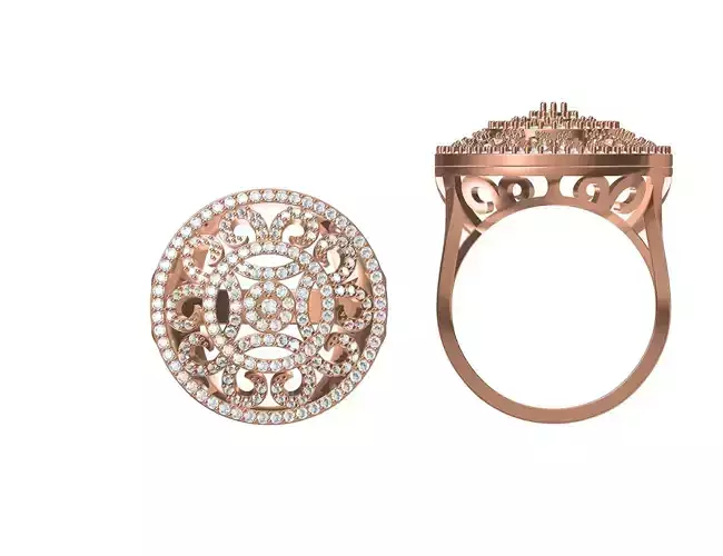 Women Wedding Engagement Ring STL JCD Details