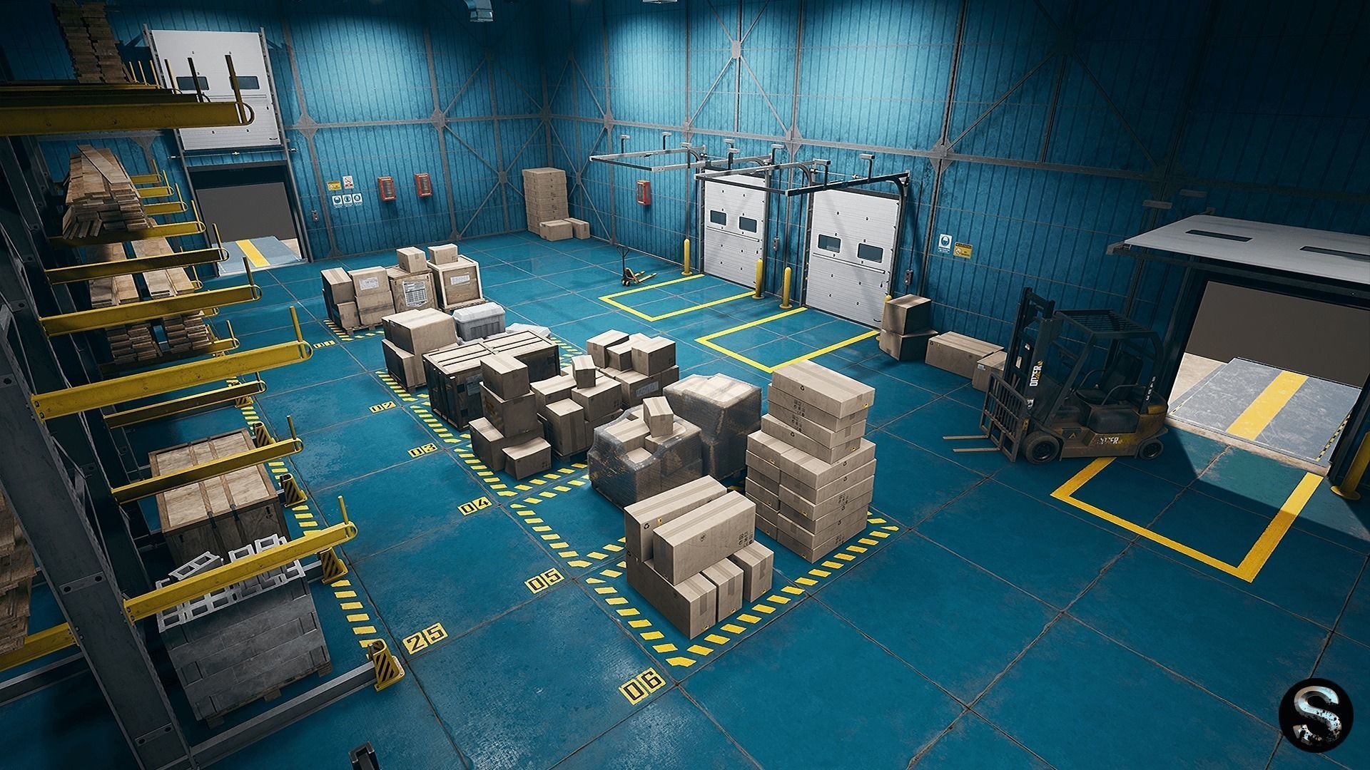 Storage Pack Low-poly 3D model_3