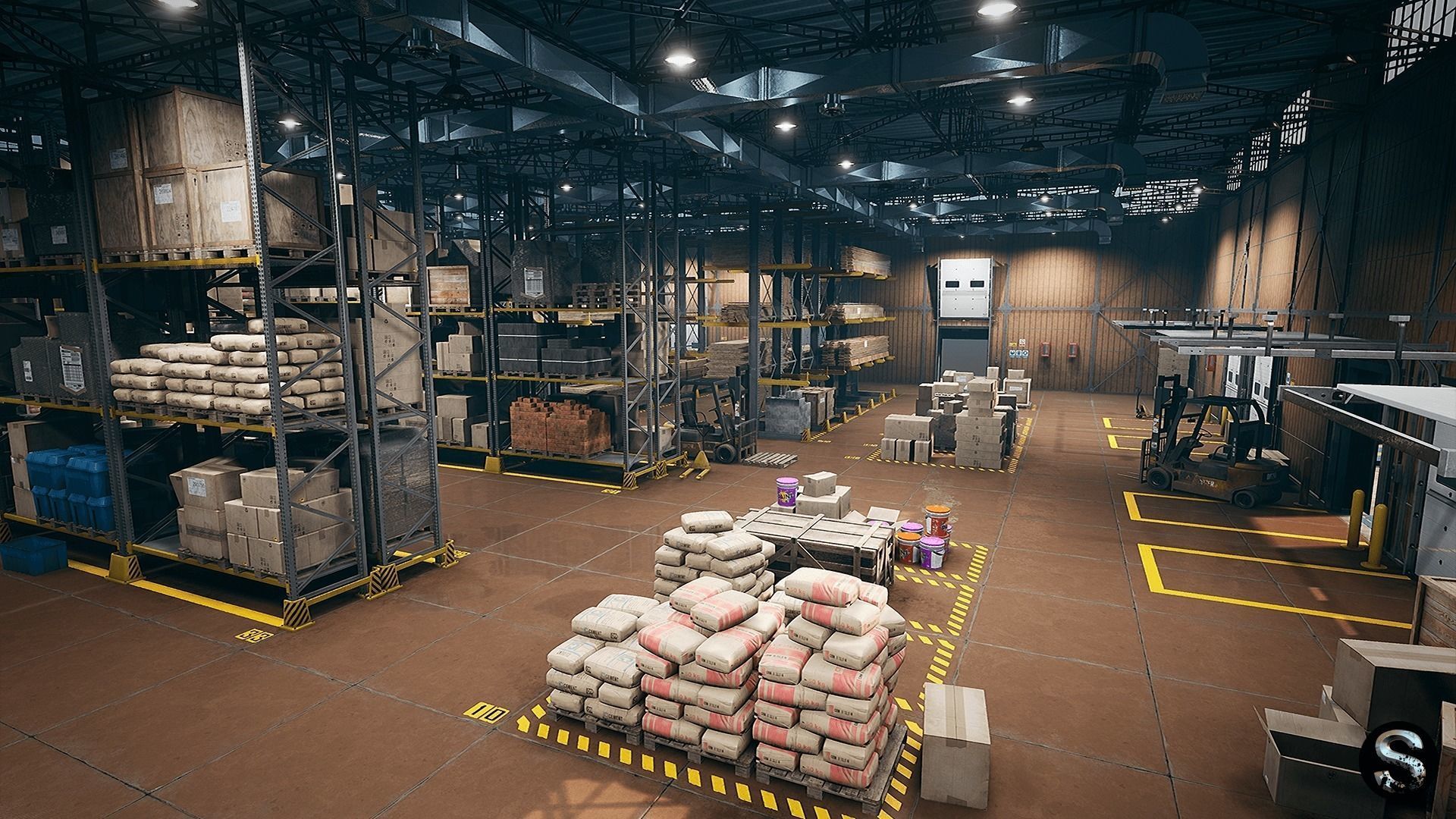 Storage Pack Low-poly 3D model_11