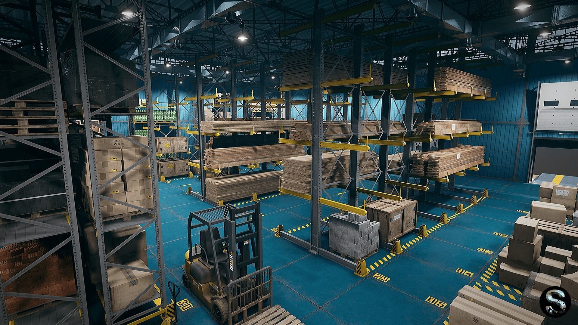 Storage Pack Low-poly 3D model_5