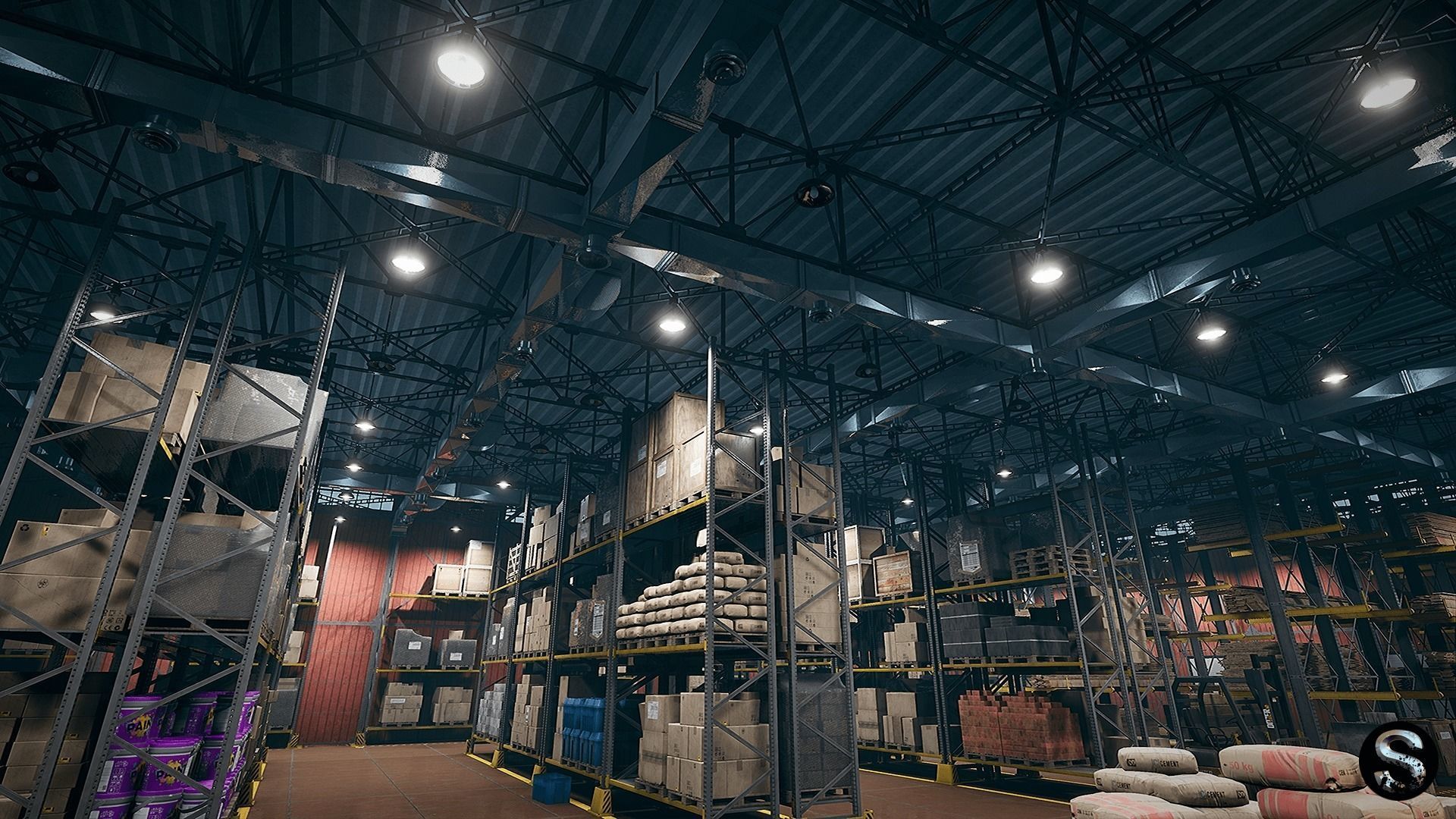 Storage Pack Low-poly 3D model_13