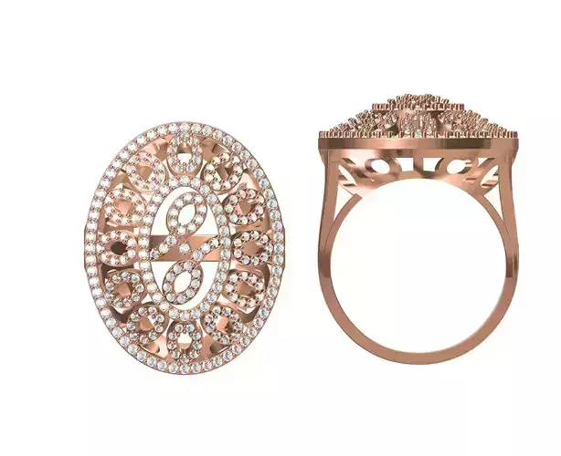 Women Wedding Engagement Ring STL JCD Details