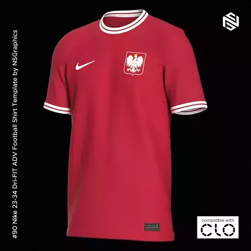 Nike 23-24 DRI-FIT ADV Football Shirt for CLO3D