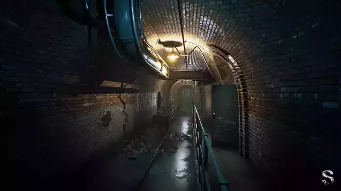 Sewerage Low-poly 3D model Sewerage Low-poly 3D model