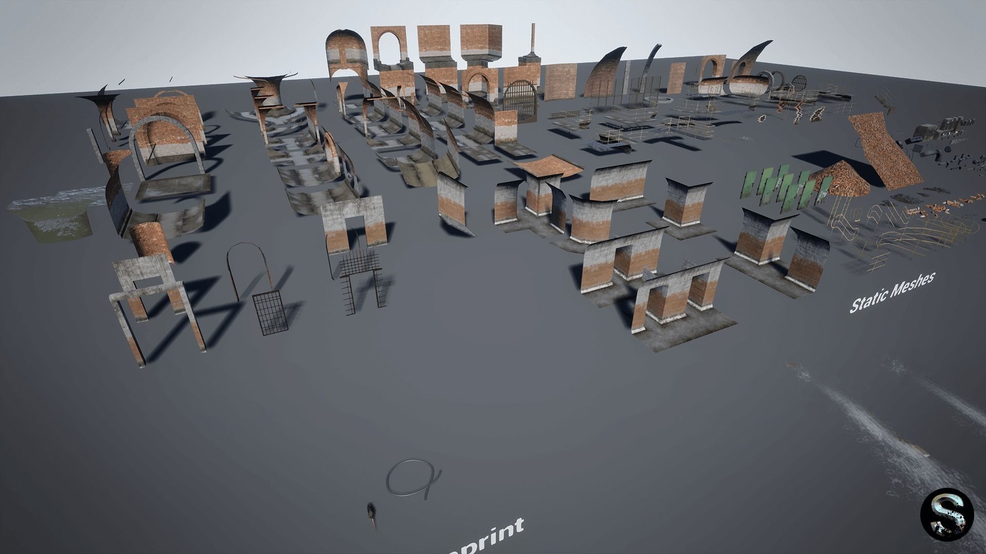 Sewerage Low-poly 3D model_11