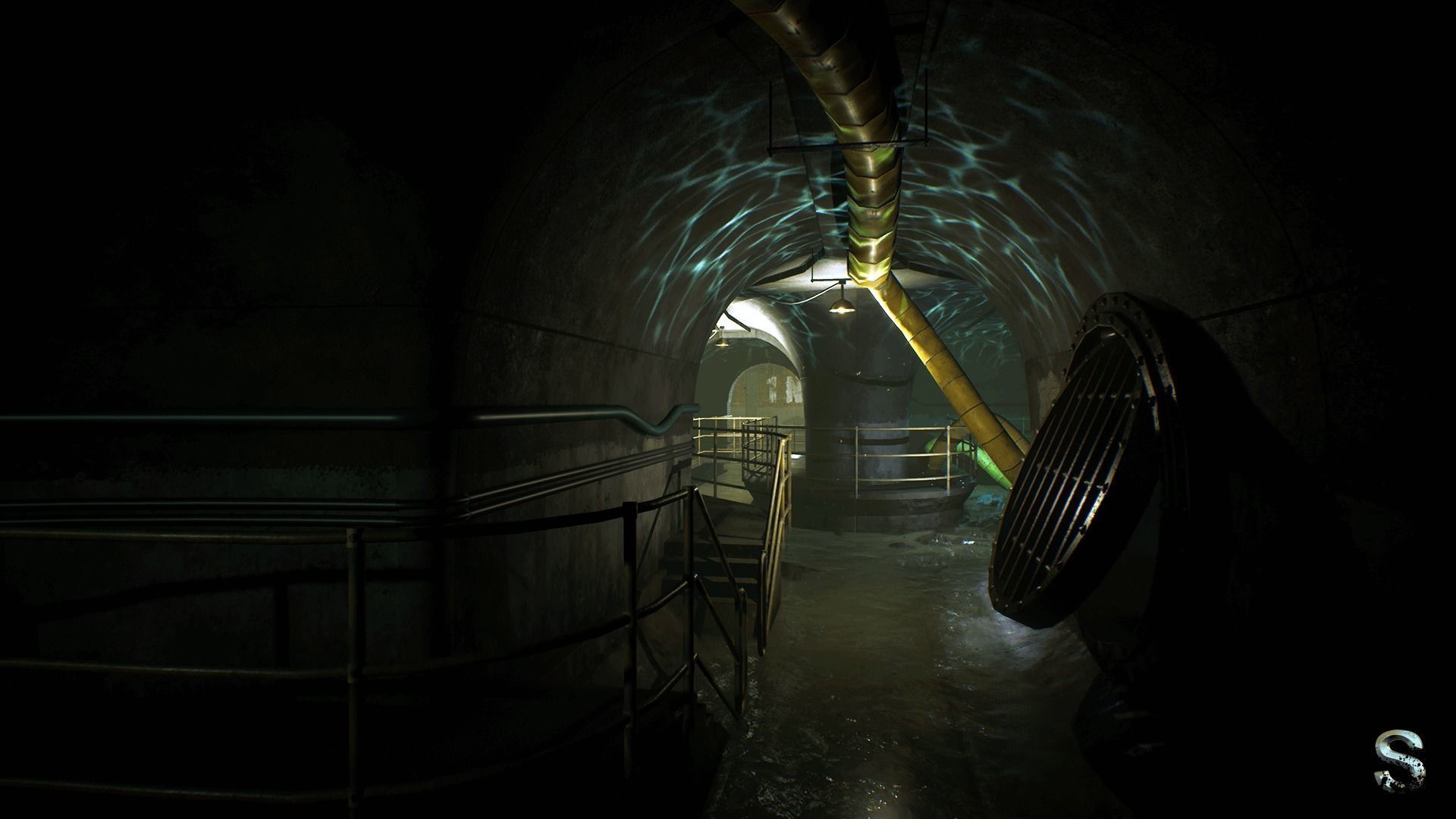 Sewerage Low-poly 3D model_3