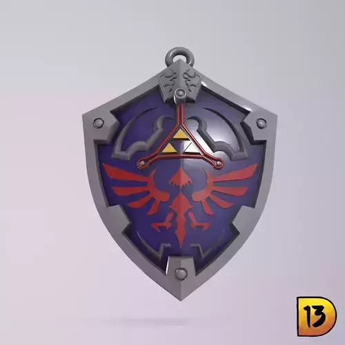 Link Hylian Shield Twilight Princess Keychain Free 3D print model