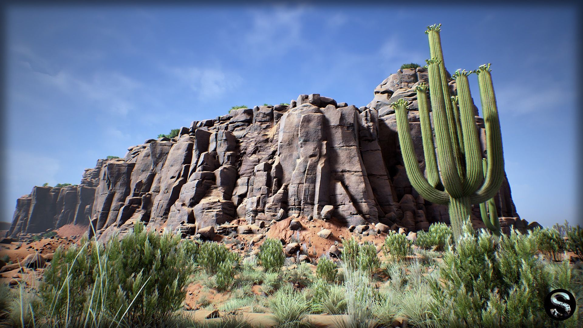 Red Desert Pack Low-poly 3D model_8