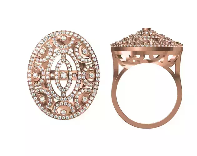 Women Wedding Engagement Ring STL JCD Details