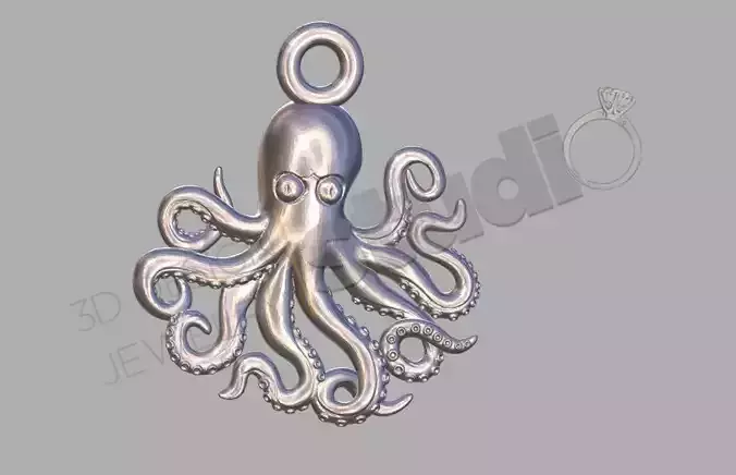 octopus 3d pendant model