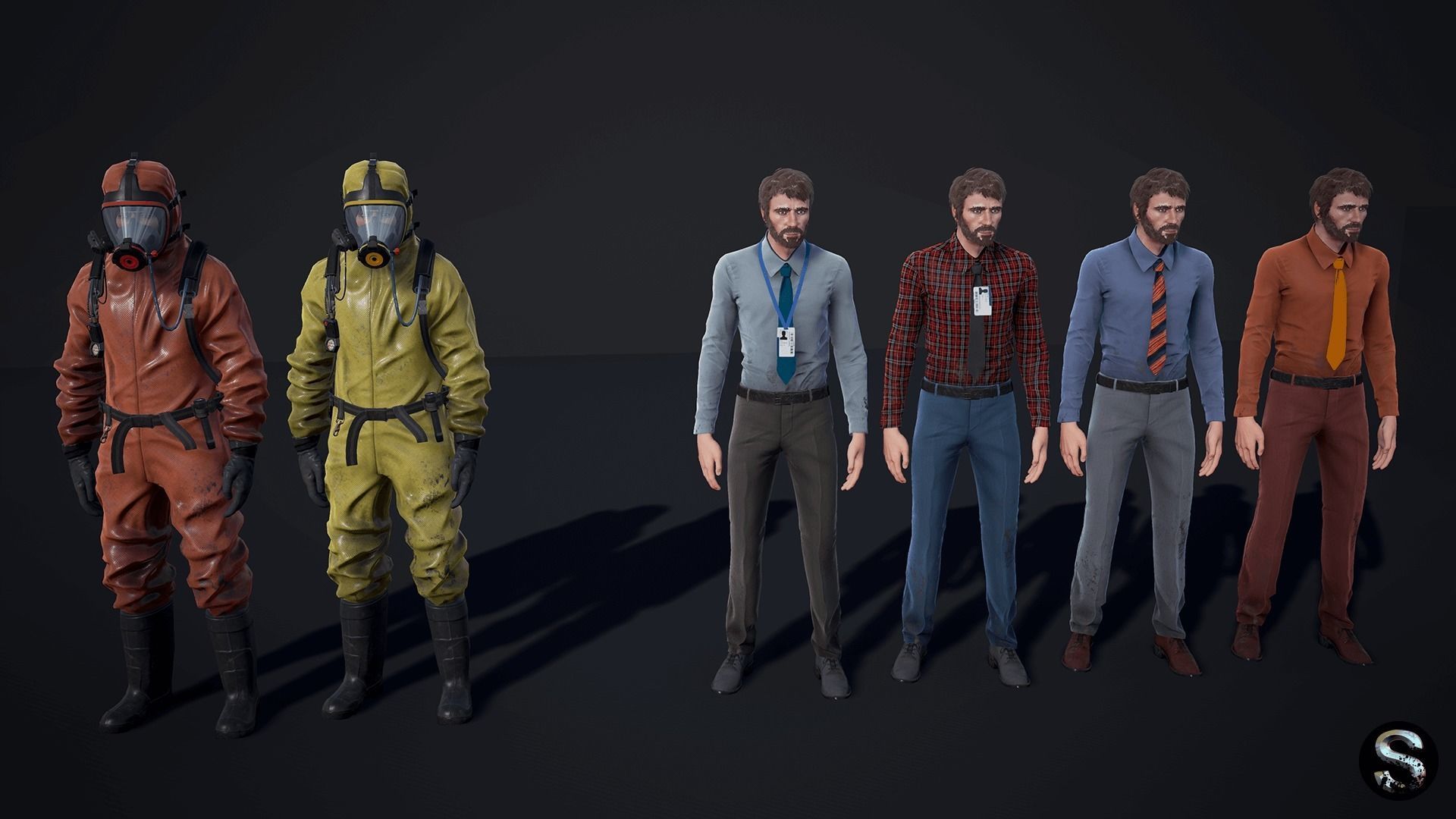 Personnel Low-poly 3D model_6