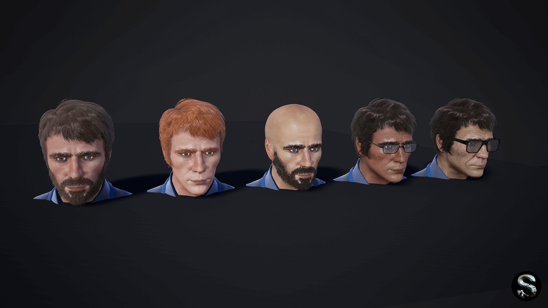 Personnel Low-poly 3D model_7