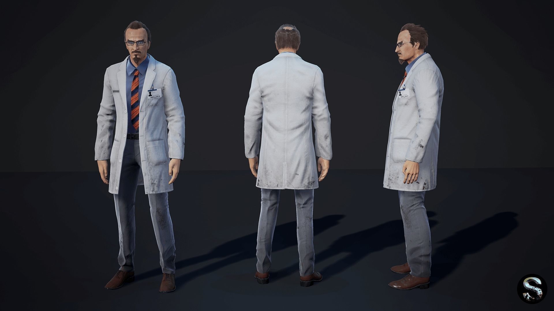 Personnel Low-poly 3D model_10