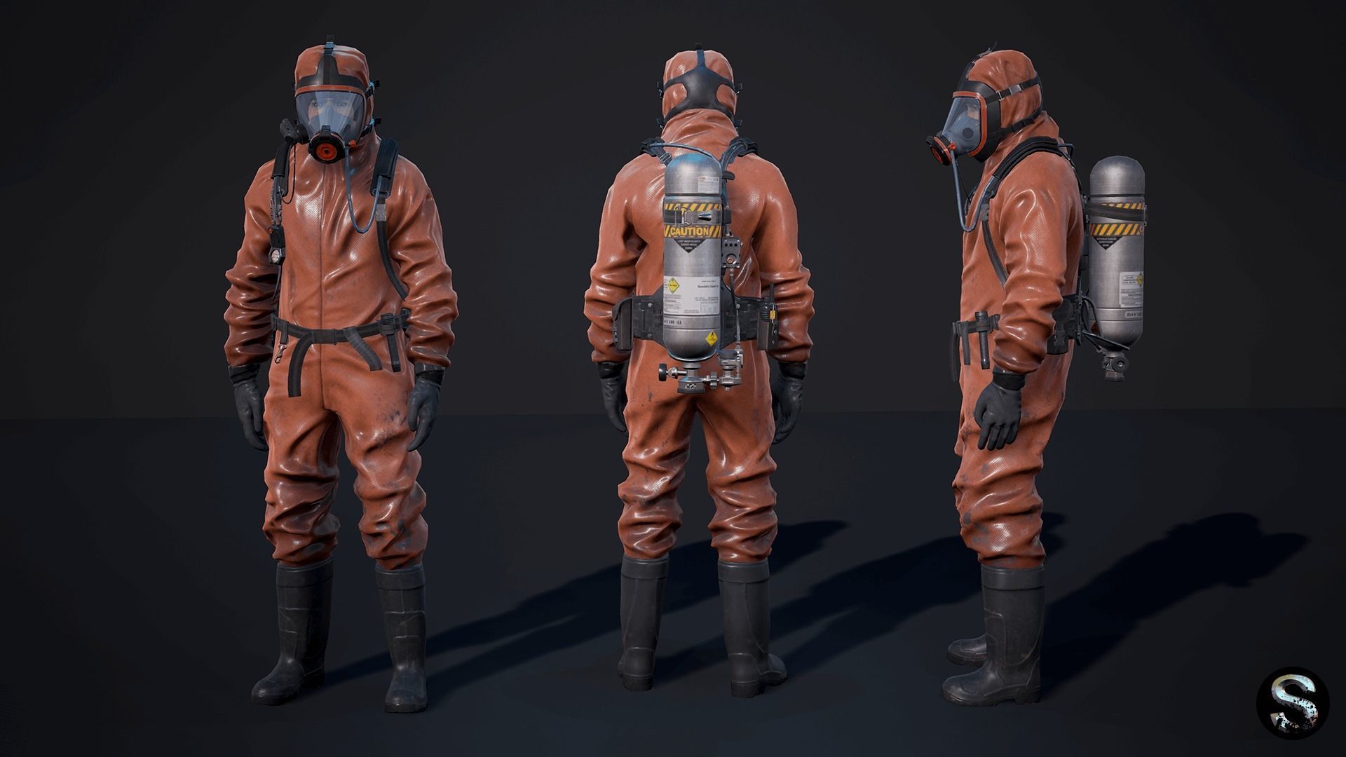 Personnel Low-poly 3D model_8