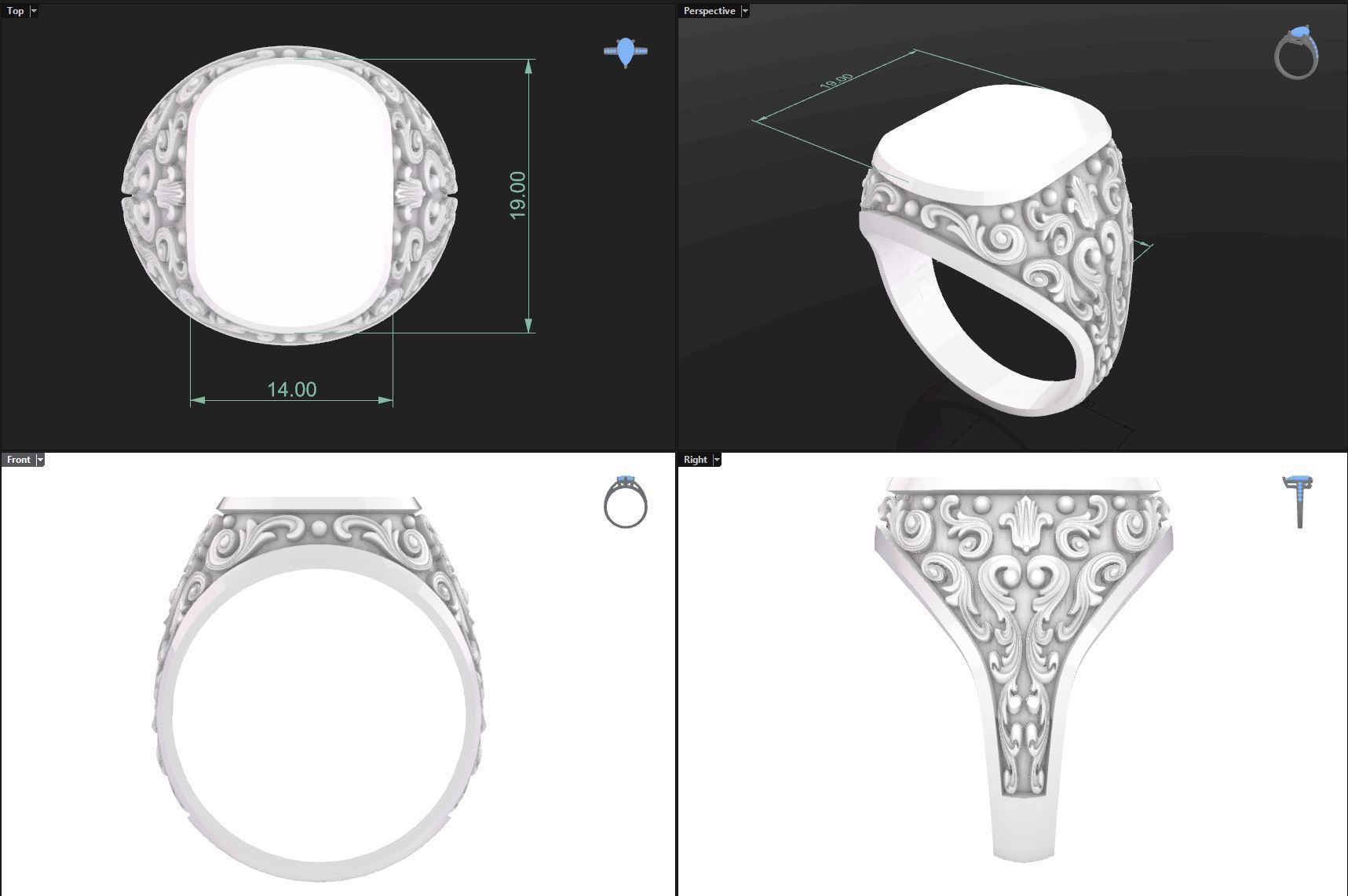 Mens Ring 3D print model_4